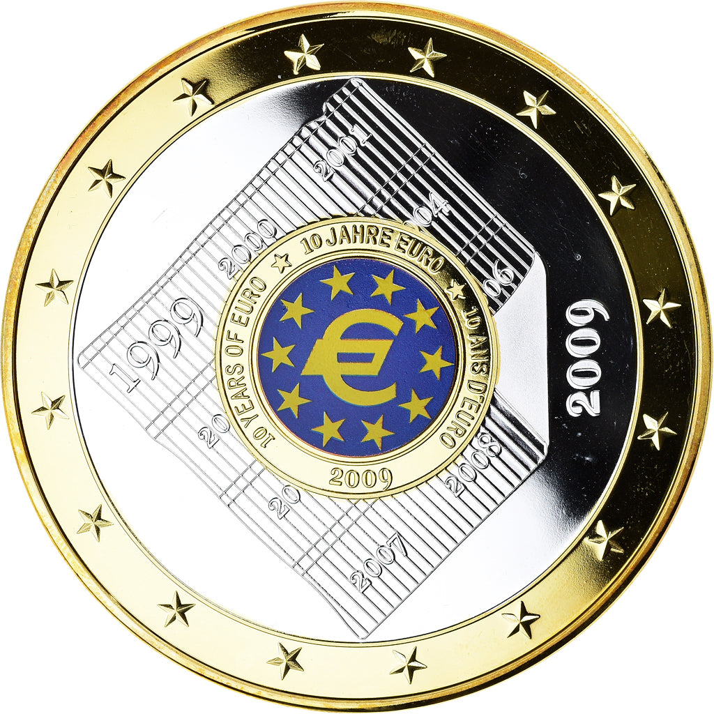 France, Medal, Géants Euro, 2009, MS(65-70), Copper Gilt