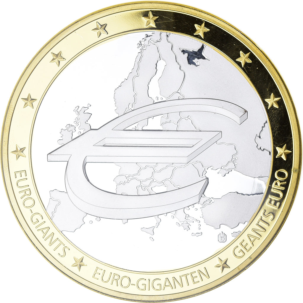 France, Medal, Géants Euro, 2009, MS(65-70), Copper Gilt