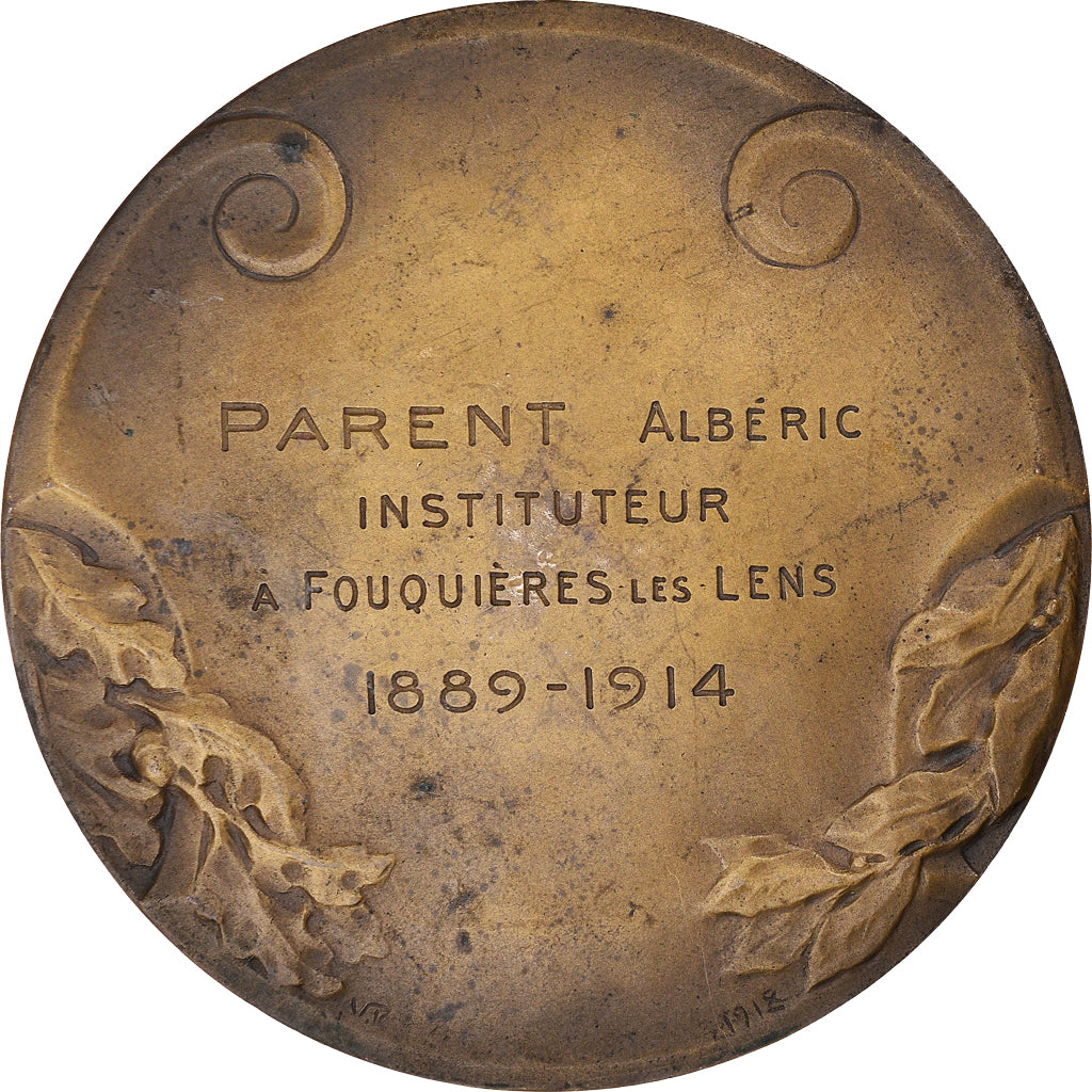 Francja, Medal, Aux Maitres Morts pour la France, Fouquières-les-Lens, 1914