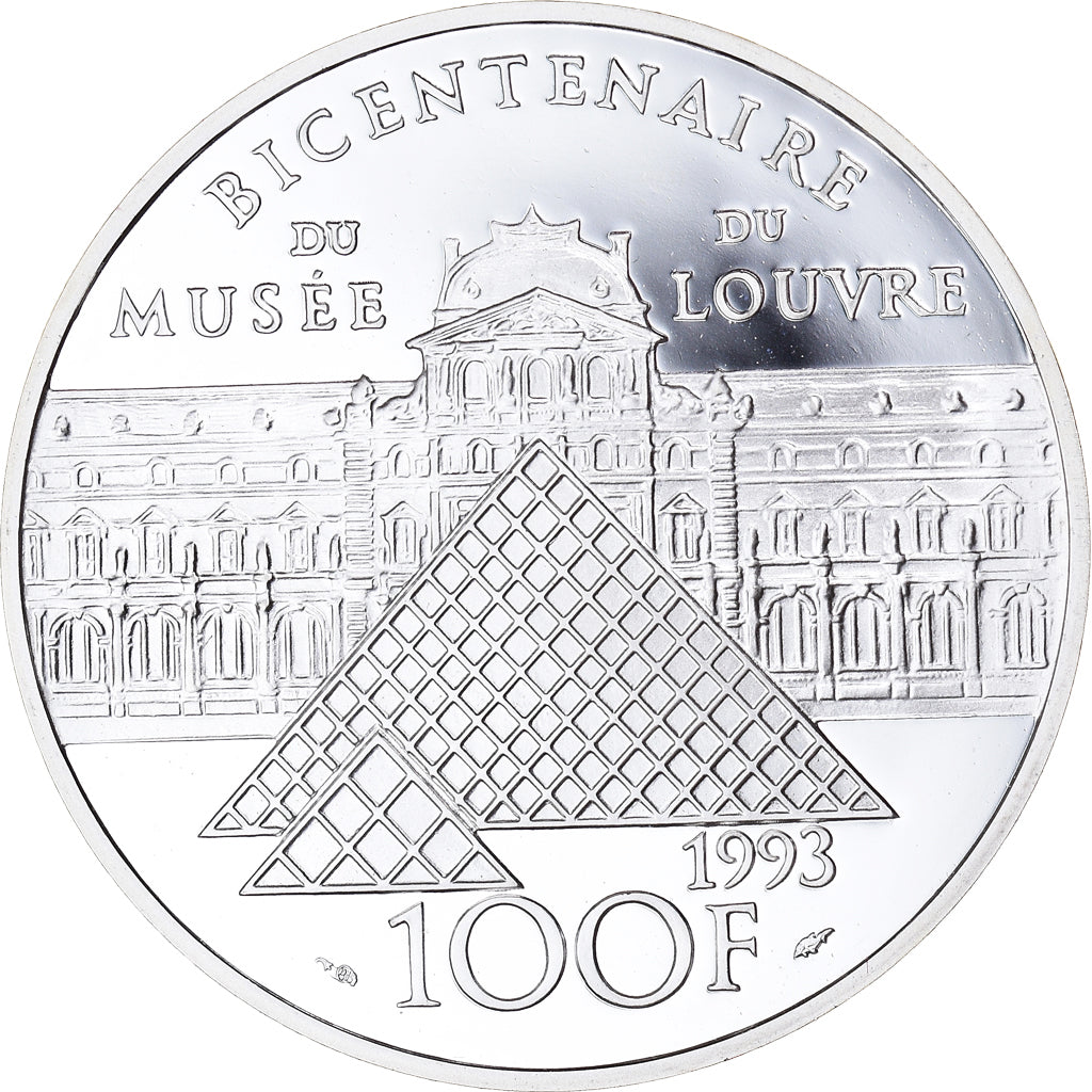 Moneda, Francia, L'Infante, Bicentenaire du Musée du Louvre, 100 Francs, 1993