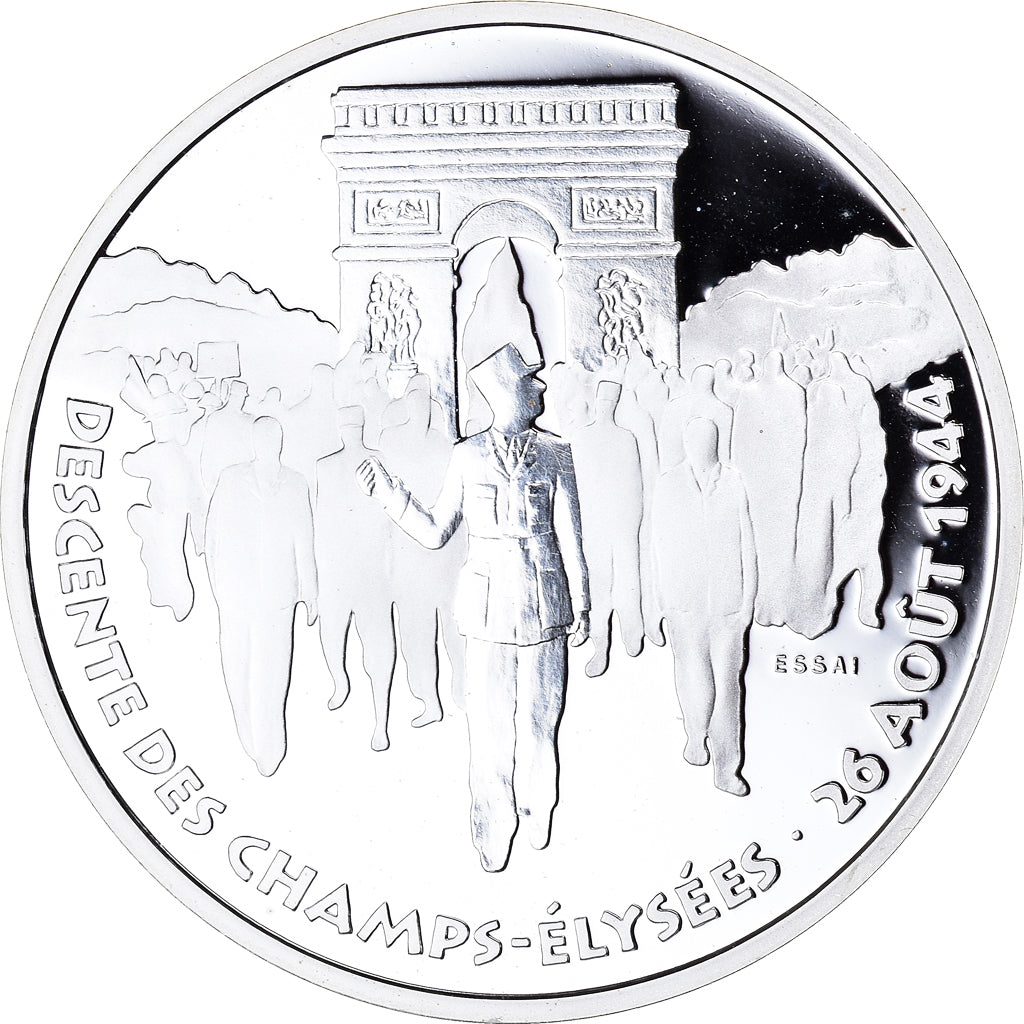 Monnaie, France, Libération de Paris, 100 Francs, 1994, ESSAI, FDC, Argent