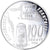 Moeda, França, Sainte-Mère-Eglise, 100 Francs, 1994, ENSAIO, MS(65-70), Prata