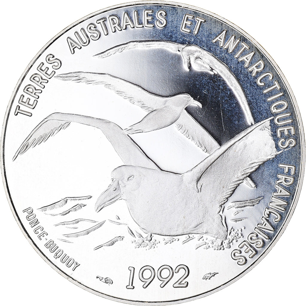 Coin, France, Terres Australes, 5 Francs, 1992, Paris, BE, MS(65-70), Silver