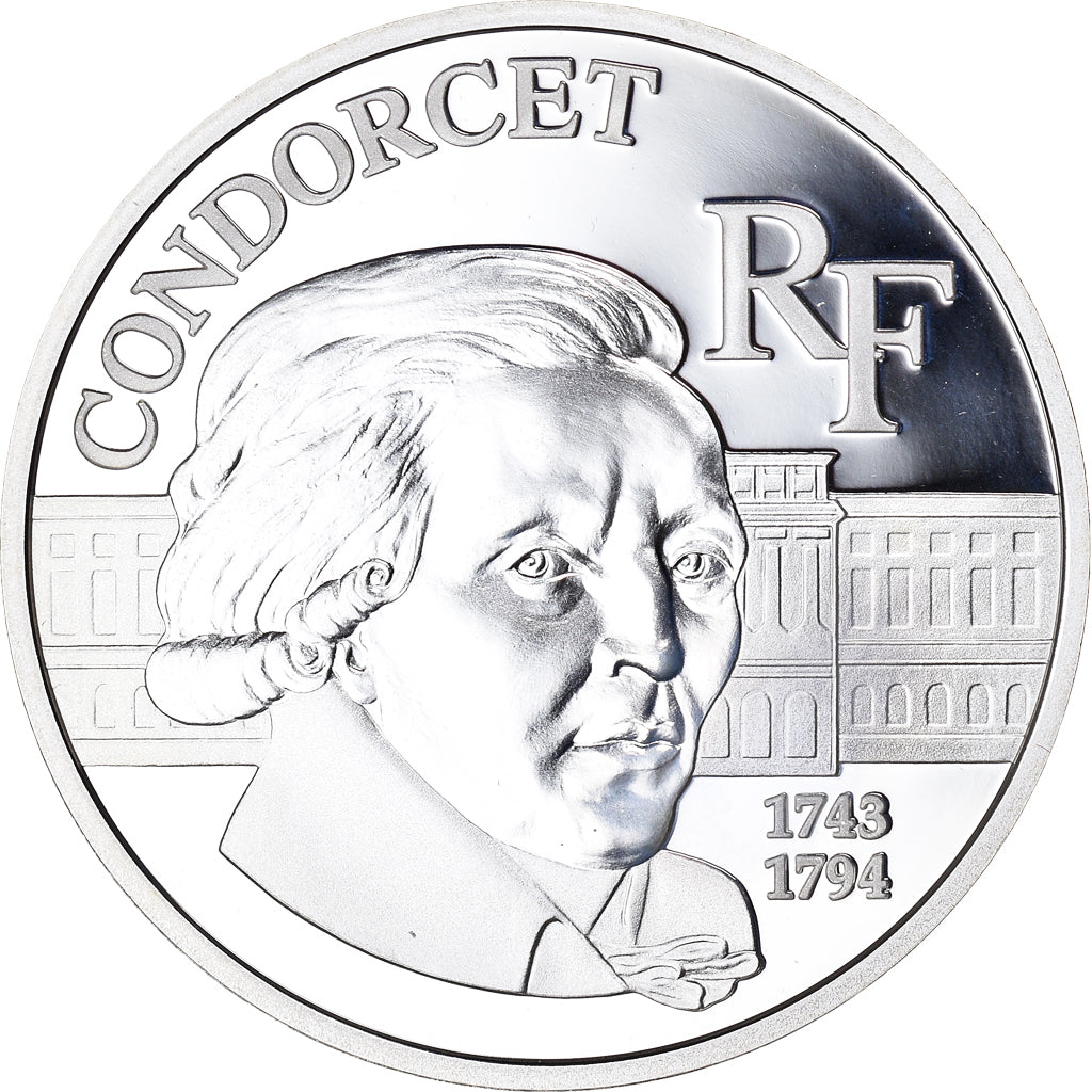 Coin, France, Condorcet, 100 Francs, 1998, Paris, Proof, MS(65-70), Silver