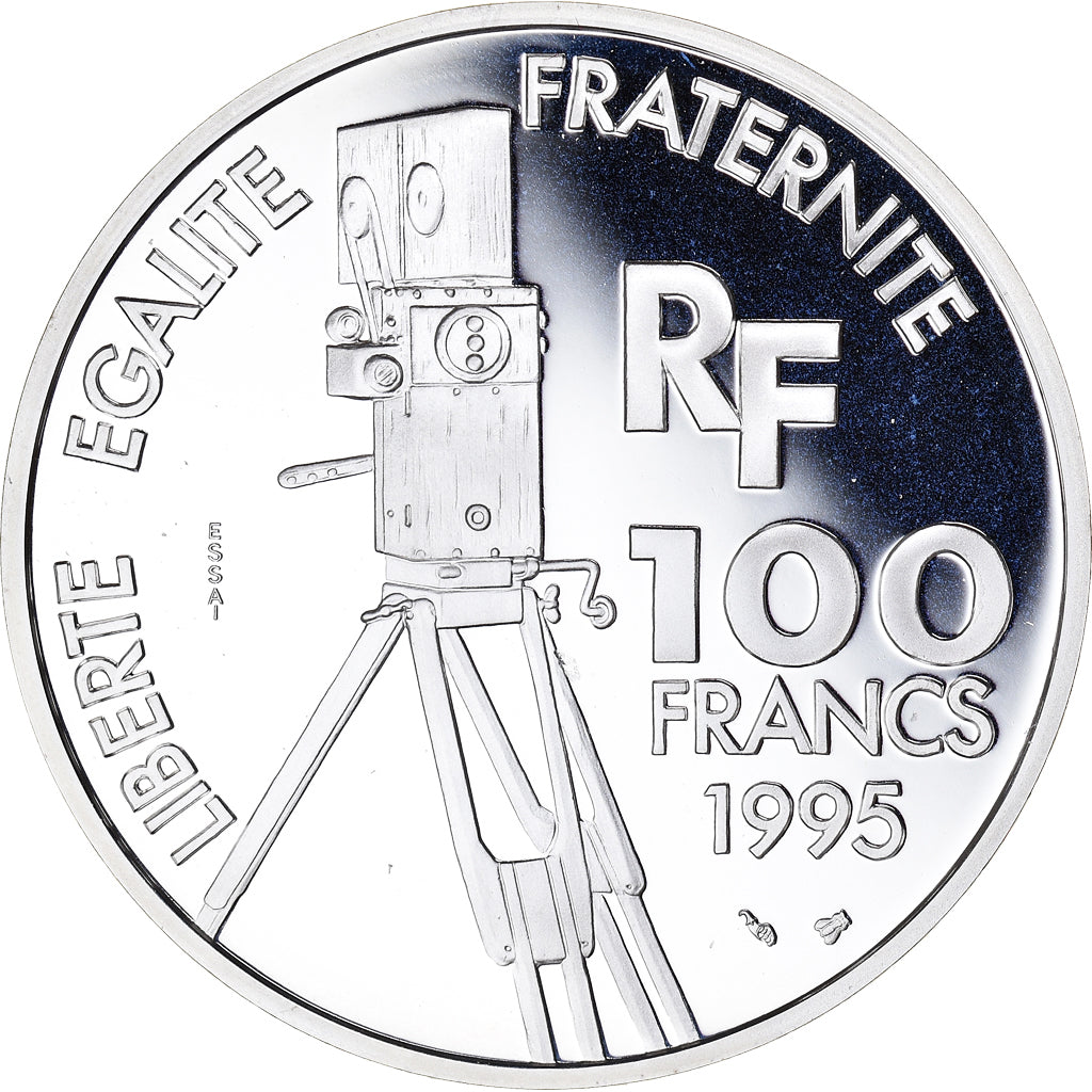 Münze, Frankreich, Jean Renoir, Centenaire du Cinéma, 100 Francs, 1995, Essai