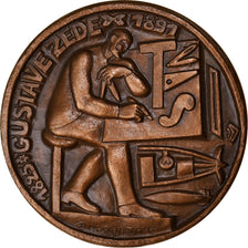 Francia, medalla, Gustave Zédé, Sous-Marin Gymnote, Shipping, 1908, Delpech