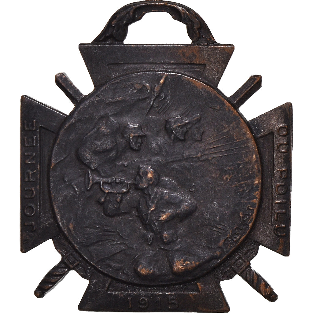 France, Journée du poilu, Politics, Society, War, Medal, 1915, Very Good