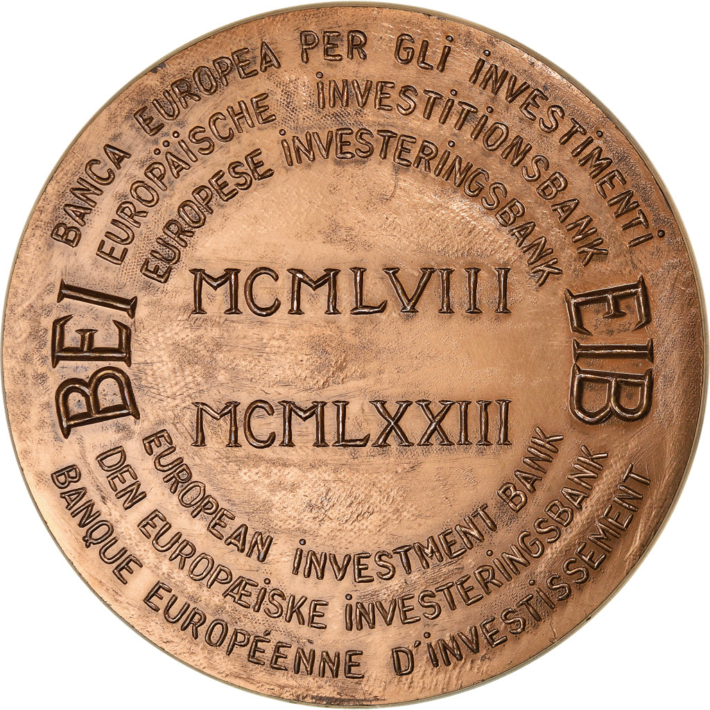 Francja, Medal, Bank, Banque Européenne d’Investissements, 1973, MDP, MS(63)