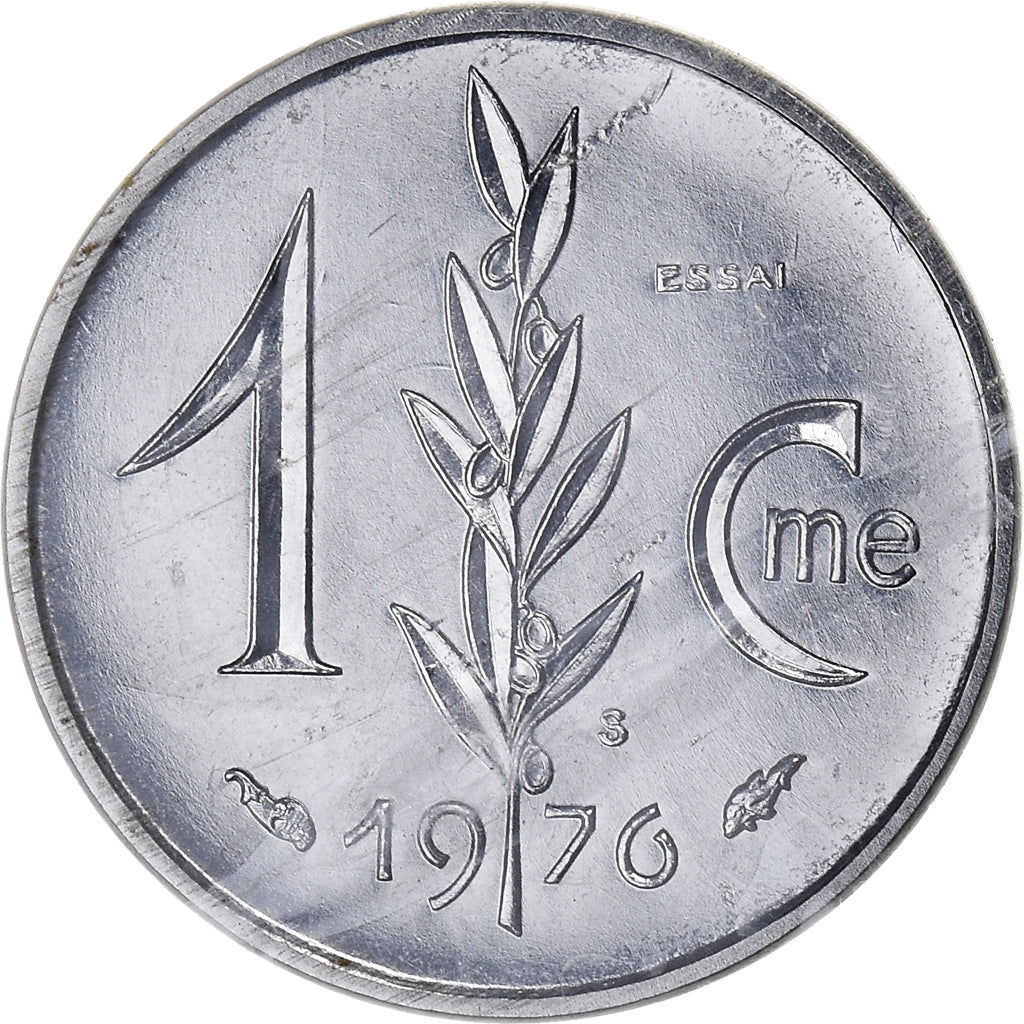 Coin, Monaco, Rainier III, Centime, 1976, Paris, ESSAI, MS(65-70), Stainless