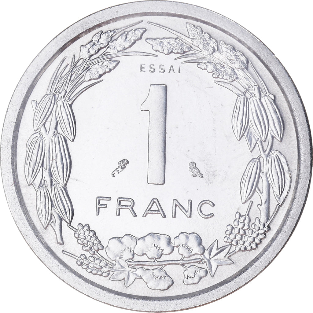 Moeda, Estados da África Central, Franc, 1974, Paris, MS(65-70), Alumínio