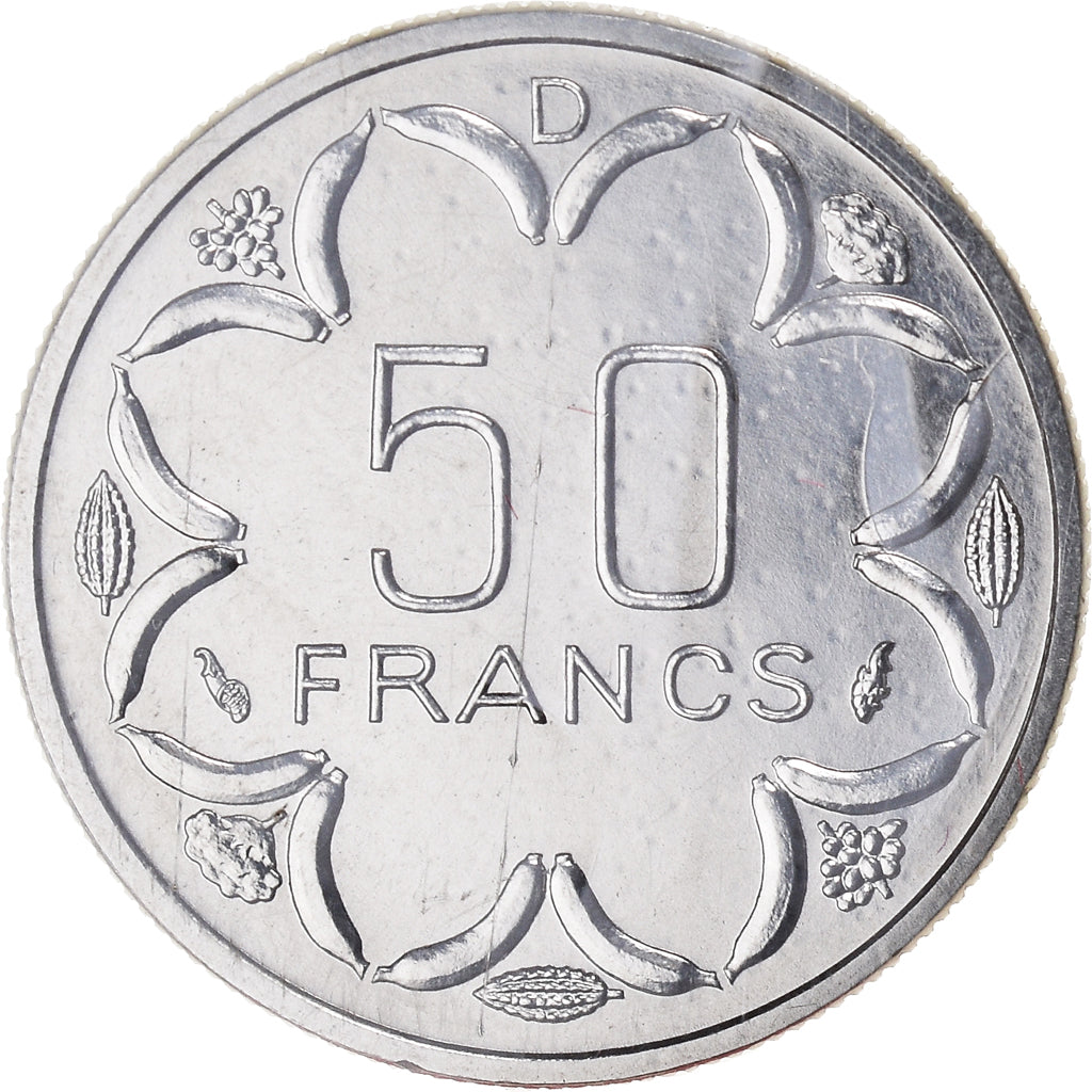 Coin, Central African States, 50 Francs, 1976, Paris, ESSAI, MS(65-70), Nickel