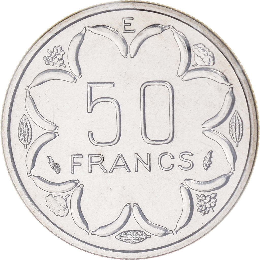 Coin, Central African States, 50 Francs, 1976, Paris, ESSAI, MS(65-70), Nickel