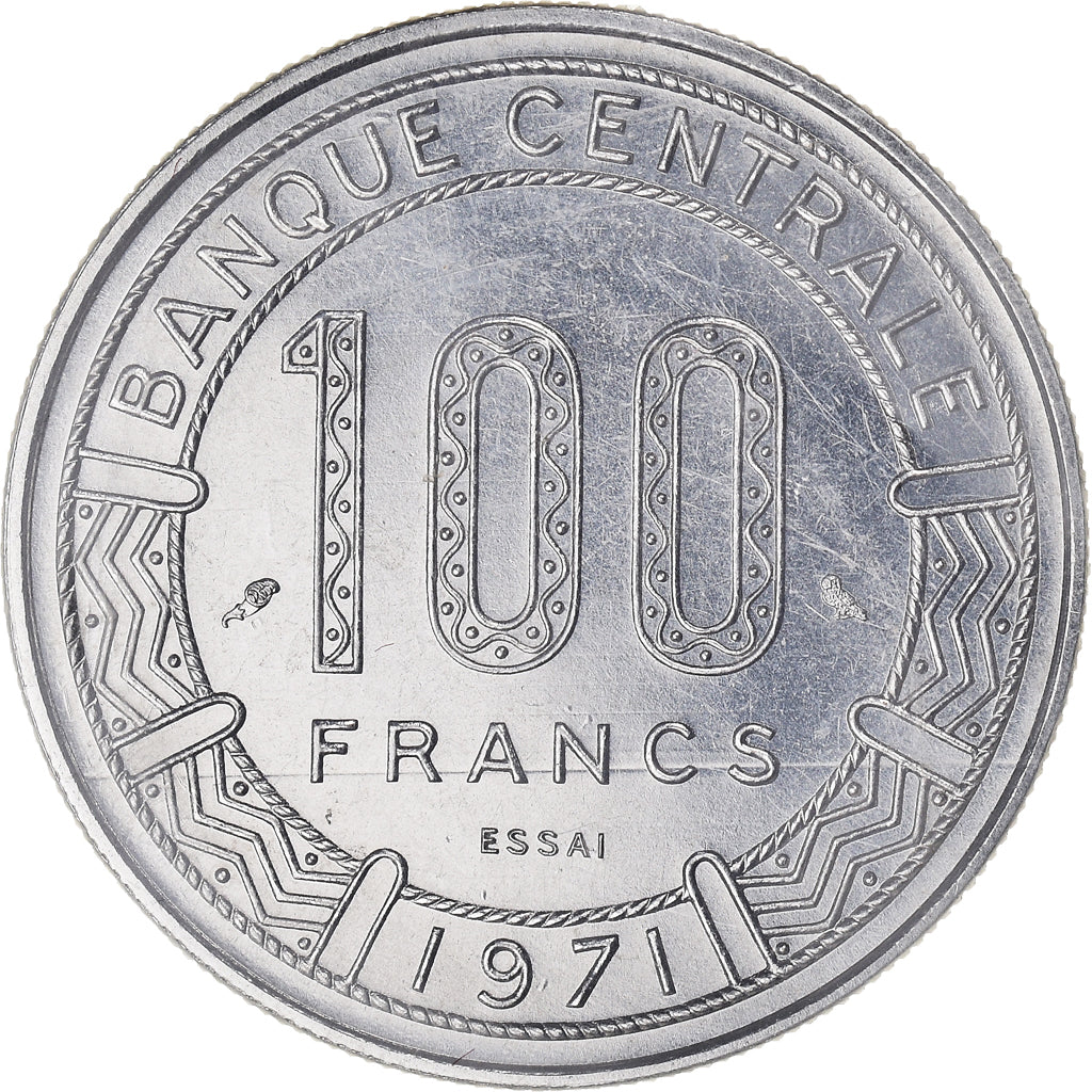 Monnaie, Cameroun, 100 Francs, 1971, Paris, ESSAI, FDC, Nickel, KM:E13