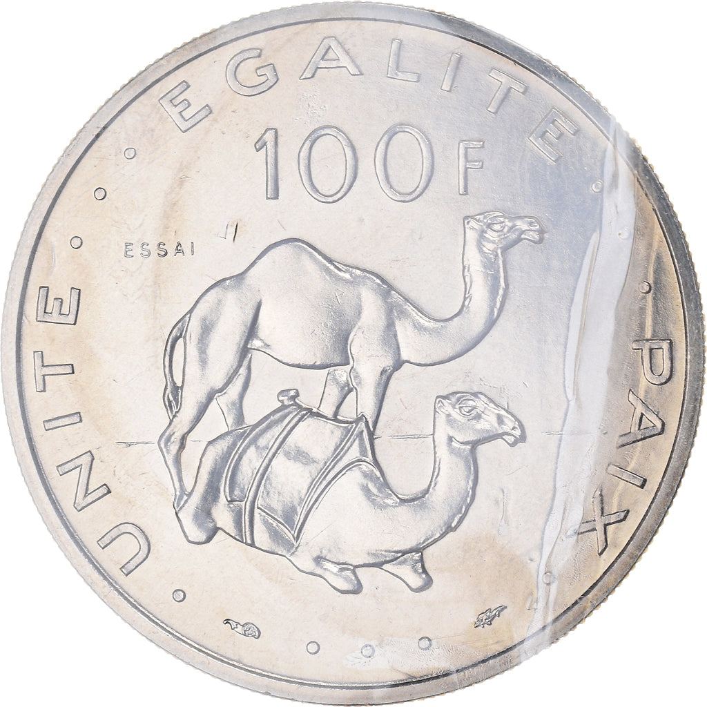 Coin, Djibouti, 100 Francs, 1977, Paris, ESSAI, MS(65-70), Copper-nickel, KM:E7