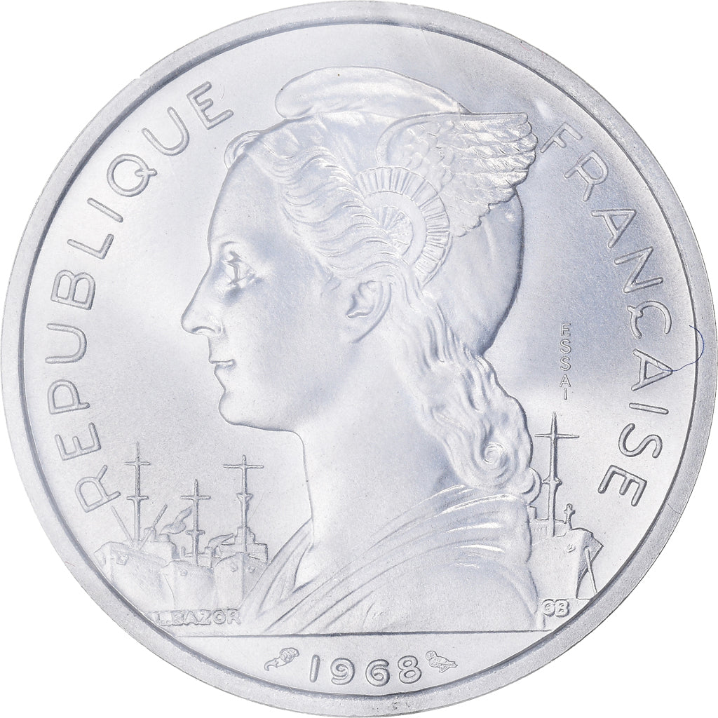Monnaie, Territoire français des Afars et des Issas, 5 Francs, 1968, Paris