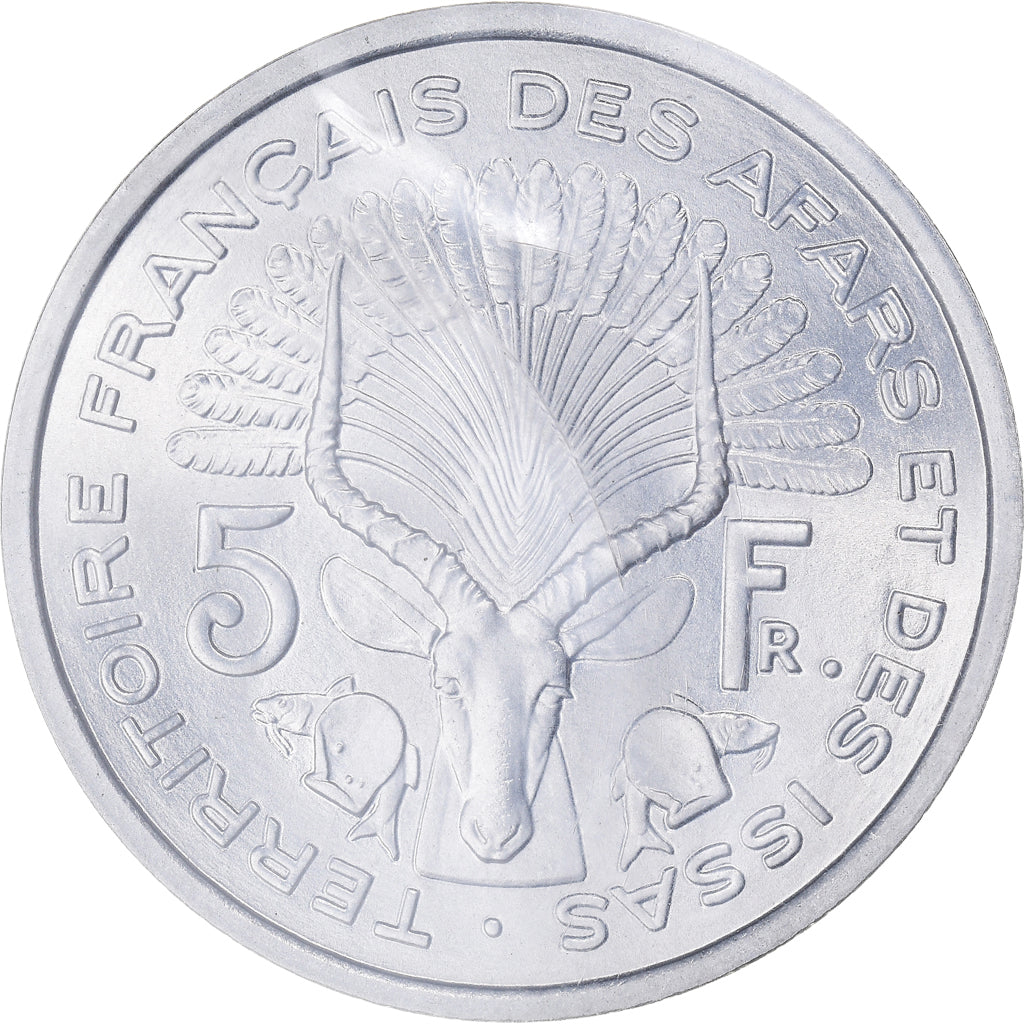 Monnaie, Territoire français des Afars et des Issas, 5 Francs, 1968, Paris