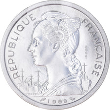 Coin, FRENCH AFARS & ISSAS, 2 Francs, 1968, Paris, ESSAI, MS(65-70), Aluminium