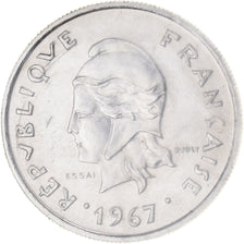Coin, New Hebrides, 10 Francs, 1967, Paris, ESSAI, MS(65-70), Nickel, KM:E2
