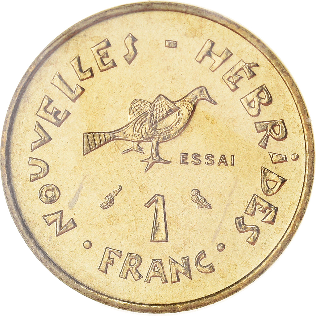 Coin, New Hebrides, 1 Franc, 1970, Paris, MS(65-70), Bronze-Aluminium-Nickel