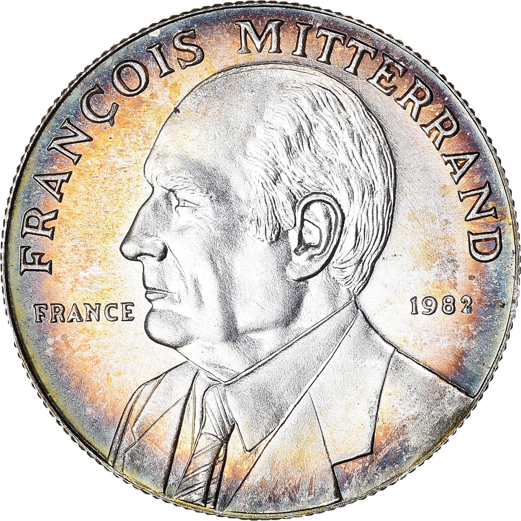 France, Medal, François Mitterrand, Politics, 1982, MS(63), Silver