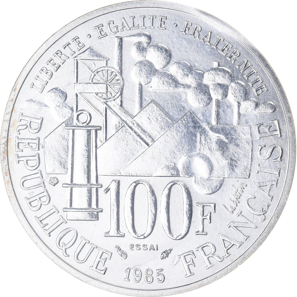 Coin, France, Germinal, 100 Francs, 1985, ESSAI, MS(65-70), Silver