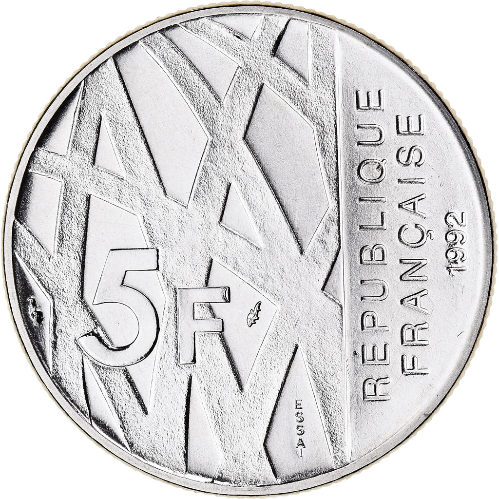 Coin, France, Mendès France, 5 Francs, 1992, Paris, ESSAI, MS(65-70), Nickel
