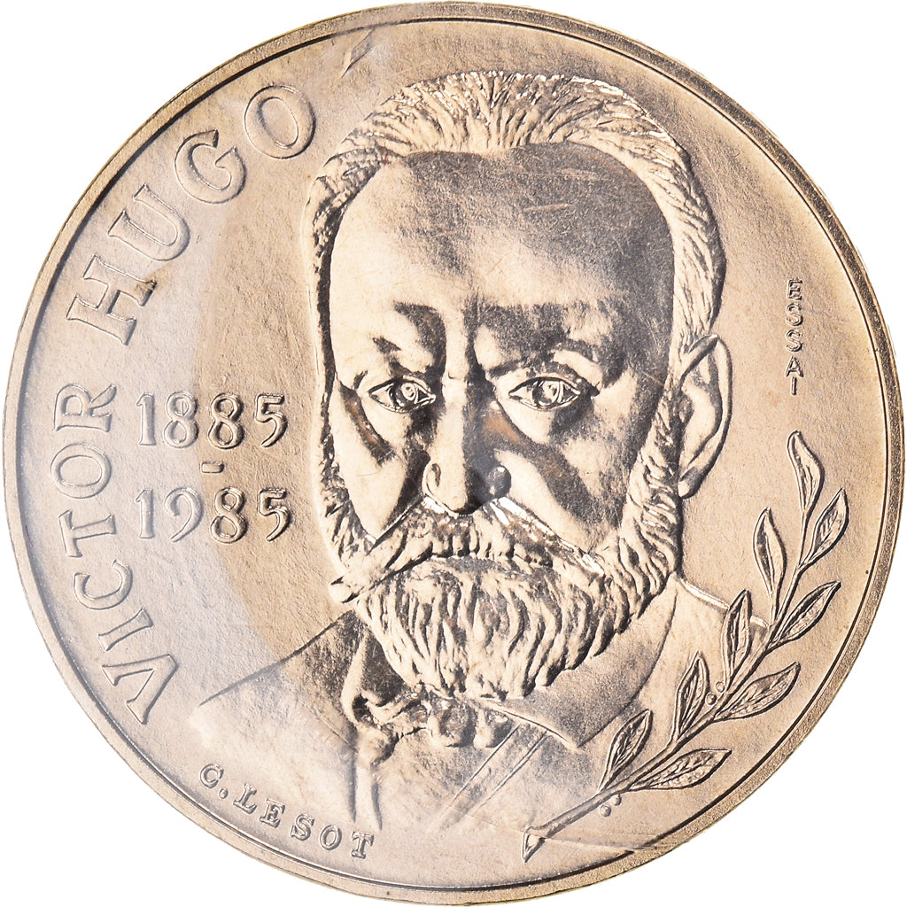 Coin, France, Victor Hugo, 10 Francs, 1985, Paris, ESSAI, MS(65-70)