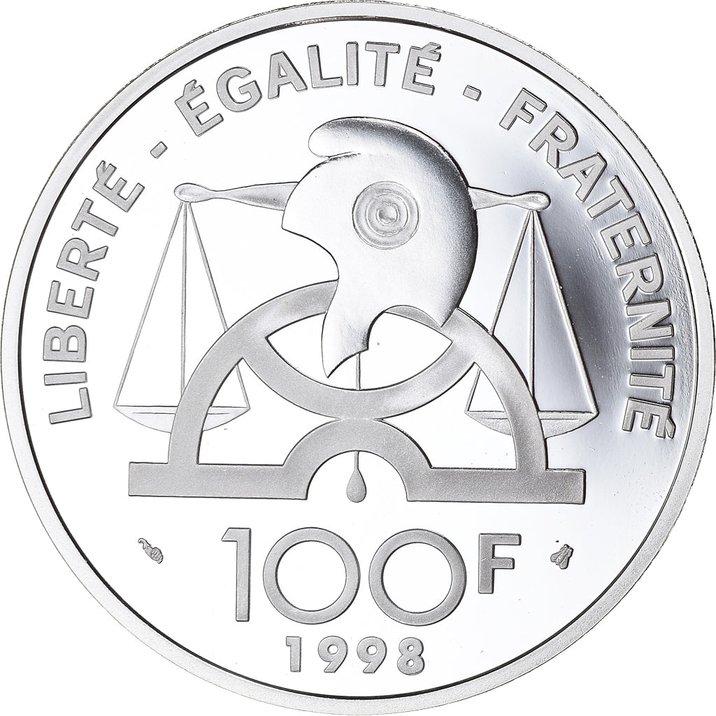 Coin, France, Condorcet, 100 Francs, 1998, Paris, Proof / BE, MS(65-70), Silver