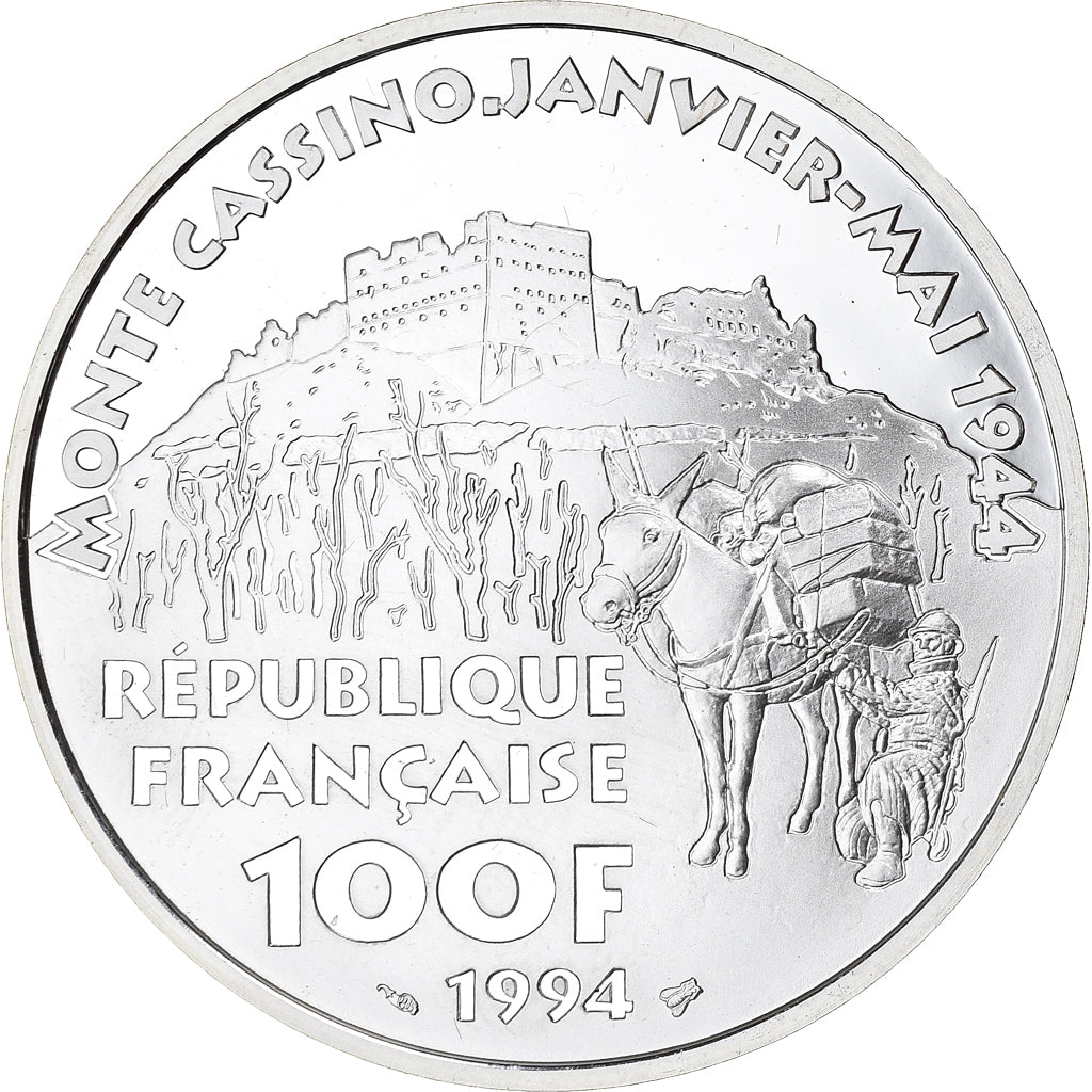 Monnaie, France, Alphonse Juin, 100 Francs, 1994, BE, FDC, Argent, KM:1041