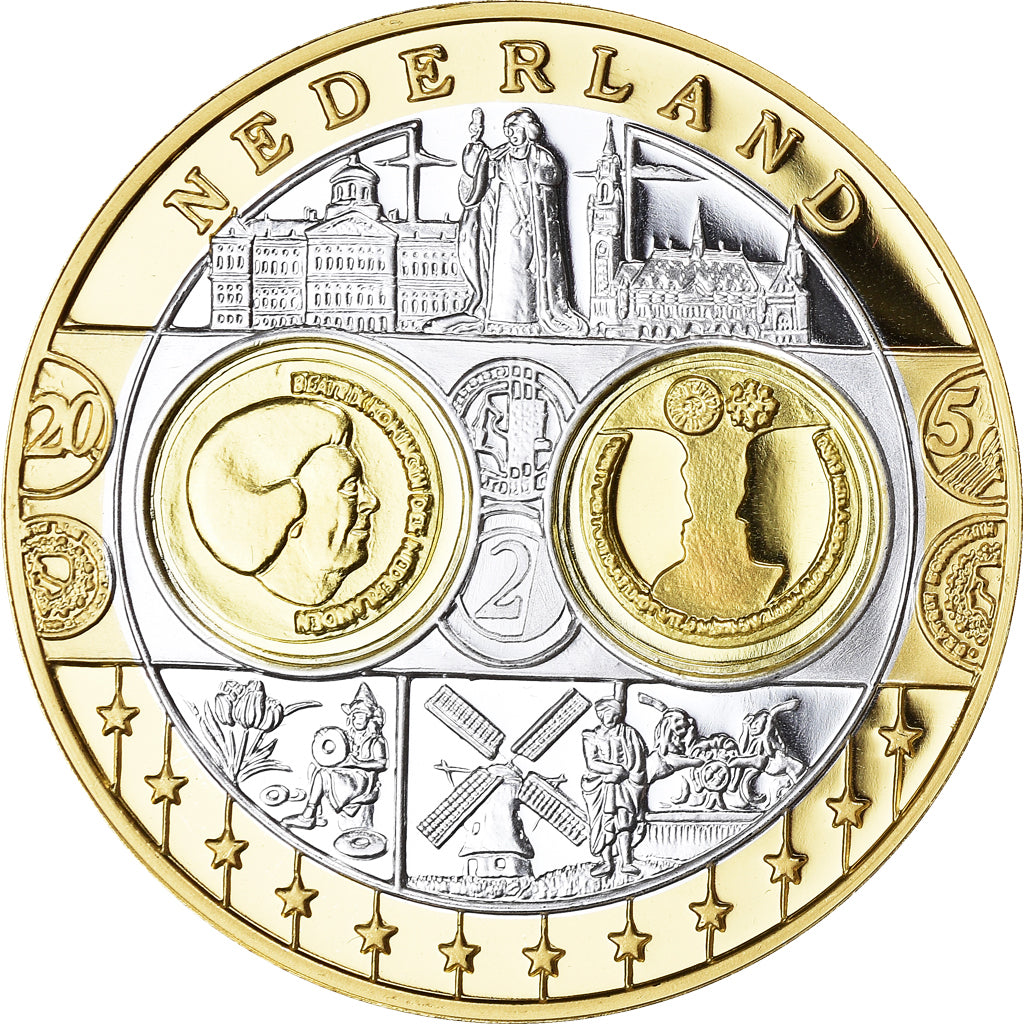 Nederland, Medaille, L'Europe, Politics, Society, War, FDC, Zilver