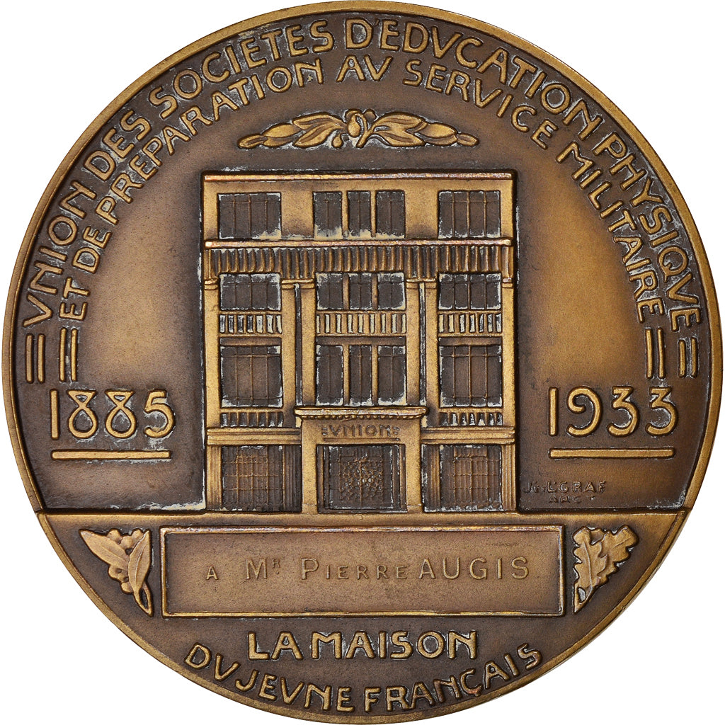 Francja, Medal, Adolphe Chéron, La Maison du Jeune Français, Politics, 1933
