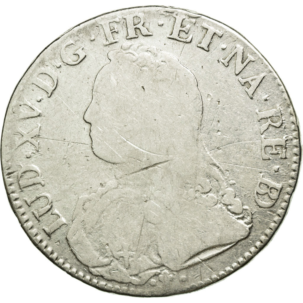 Coin, France, Louis XV, Écu de Béarn aux branches d'olivier, Ecu, 1732, Pau
