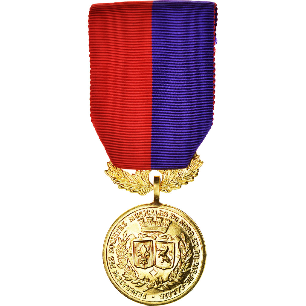 France, Fédération musicale du Nord-Pas-de-Calais, Medal, Uncirculated, Gilt
