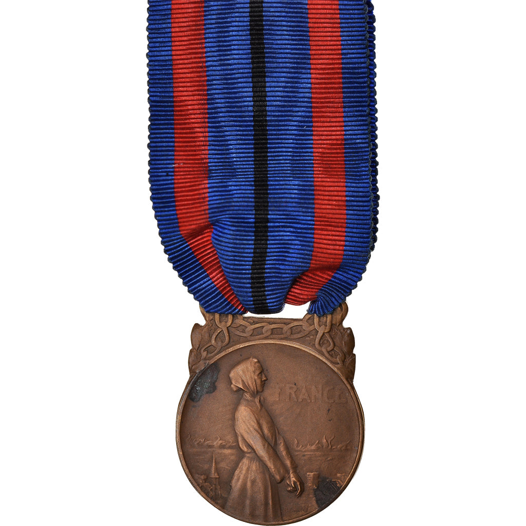 France, Victimes de l'Invasion, Medal, 1914-1918, Very Good Quality, Dautel