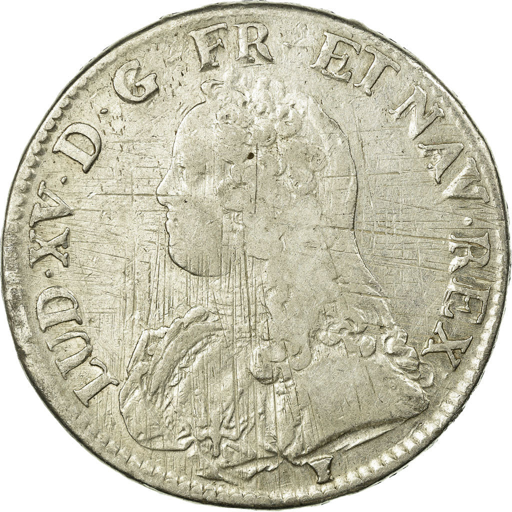 Monnaie, France, Louis XV, Écu aux branches d'olivier, Ecu, 1731, Rennes, TB+