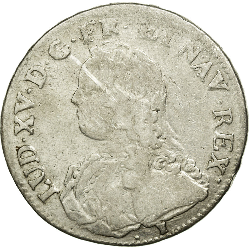 Coin, France, Louis XV, Écu aux branches d'olivier, Ecu, 1730, Rennes