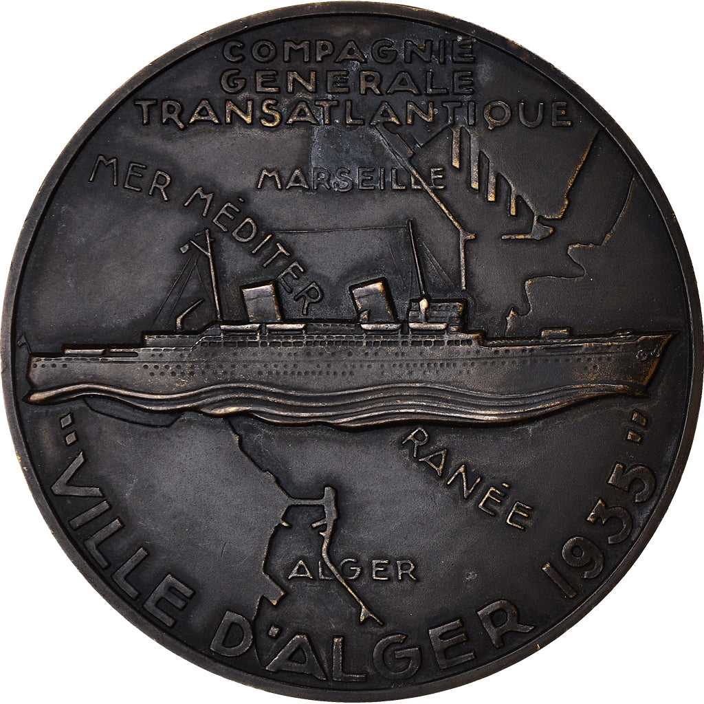 France, Médaille, Compagnie Générale Transatlantique, Ville d'Alger