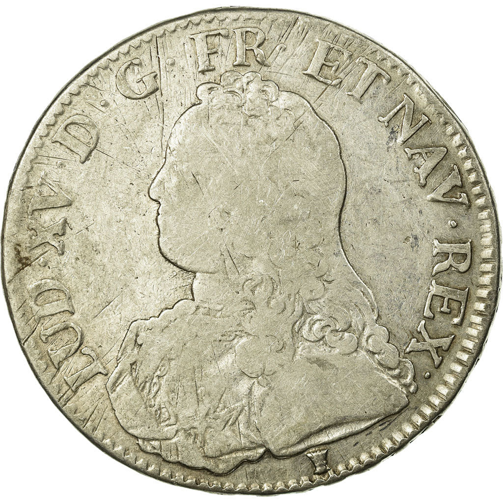 Coin, France, Louis XV, Écu aux branches d'olivier, Ecu, 1733, Rennes