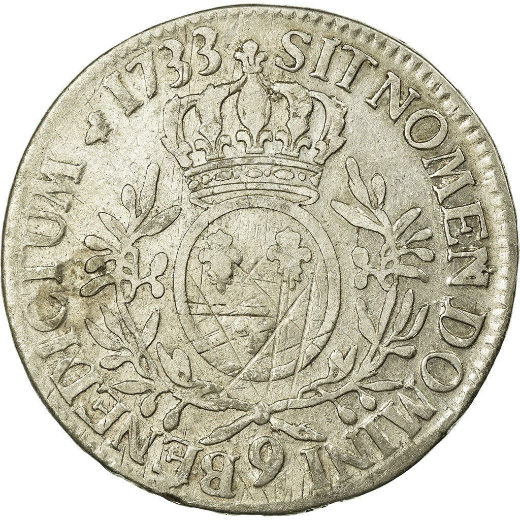Coin, France, Louis XV, Écu aux branches d'olivier, Ecu, 1733, Rennes