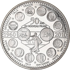 France, Medal, L'Europe des XXVII, 50 ans du nouveau Franc, Politics, 2010