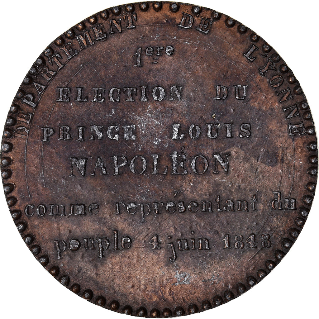 França, Medal, Louis Napoléon, 1ère Election, Département de l'Yonne