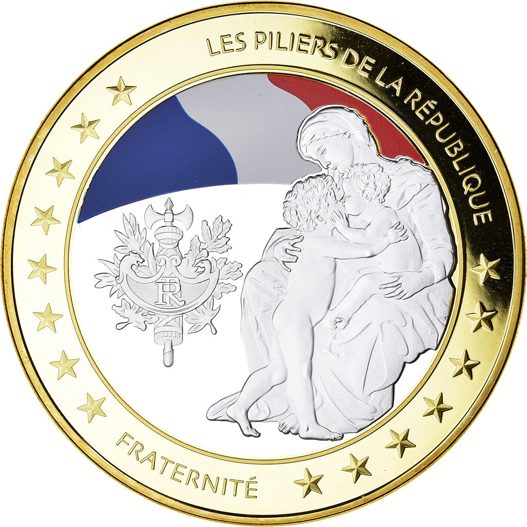 France, Medal, Les Piliers de la république, Fraternité, Politics, MS(65-70)