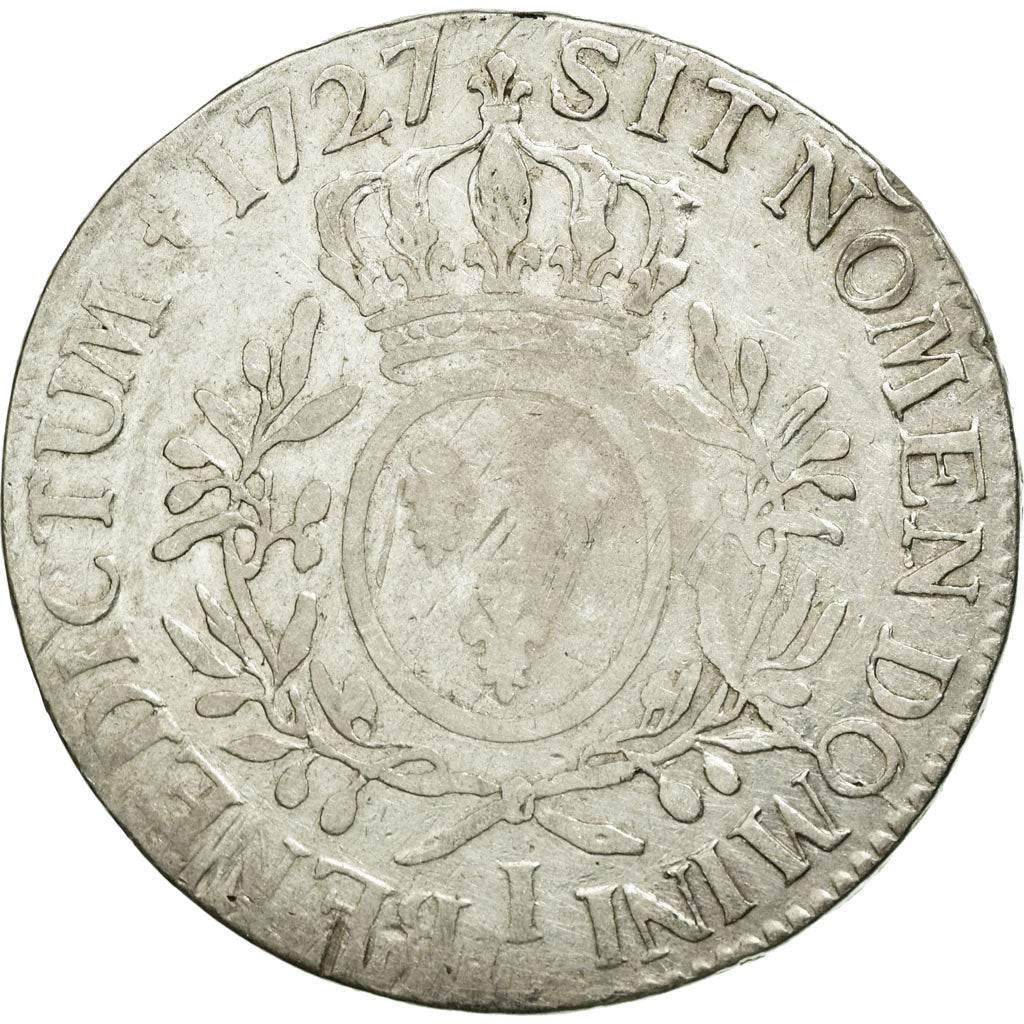 Coin, France, Louis XV, Écu aux branches d'olivier, Ecu, 1727, Limoges