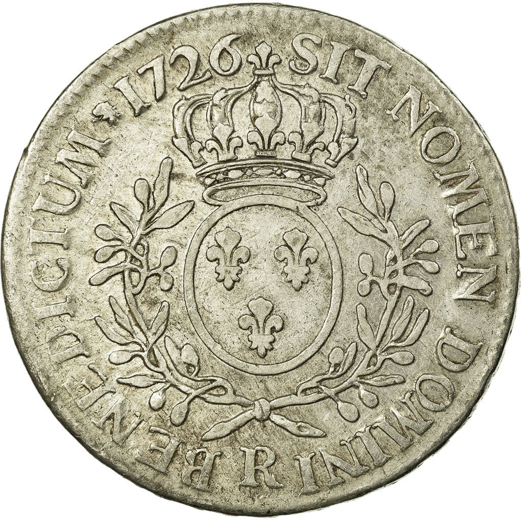 Coin, France, Louis XV, Écu aux branches d'olivier, Ecu, 1726, Orléans