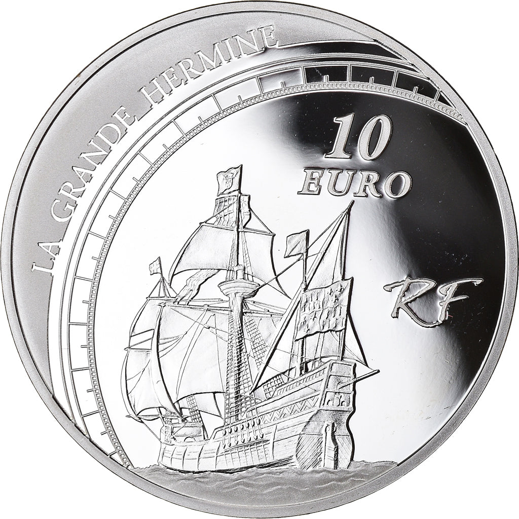 France, Monnaie de Paris, 10 Euro, Jacques Cartier, 2011, Proof, MS(65-70)