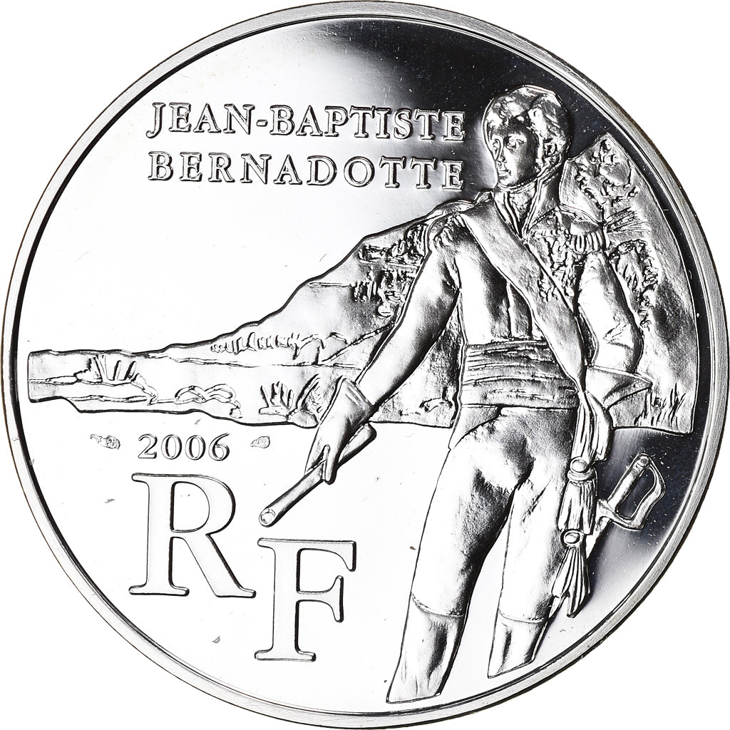 France, 1/4 Euro, Jean Baptiste Bernadotte, 2006, Paris, MS(65-70), Silver