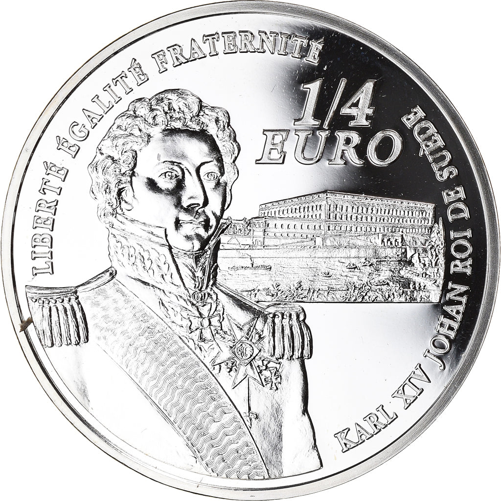 France, 1/4 Euro, Jean Baptiste Bernadotte, 2006, Paris, MS(65-70), Silver