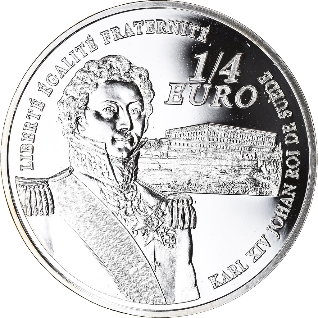 France, 1/4 Euro, Jean Baptiste Bernadotte, 2006, Paris, MS(65-70), Silver