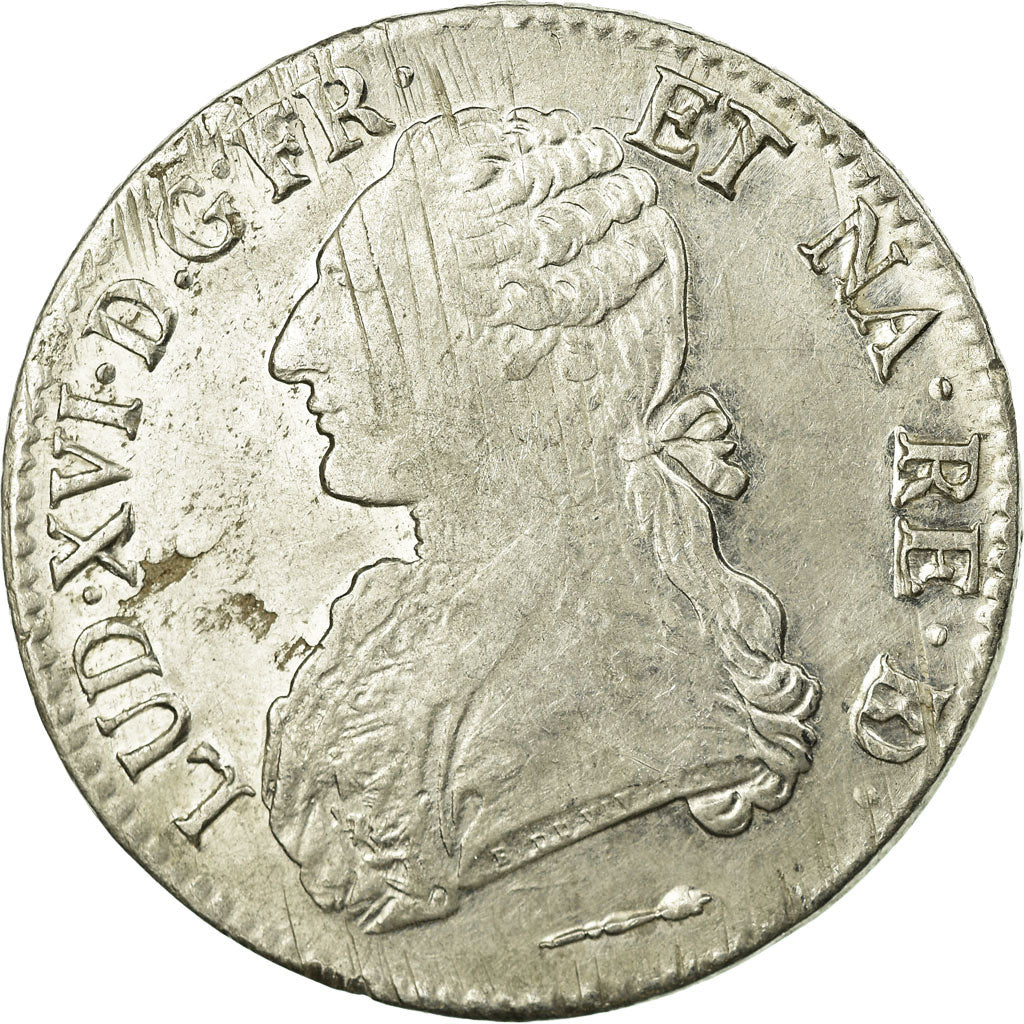 Monnaie, France, Louis XVI, Écu de Béarn aux branches d'olivier, Ecu, 1785