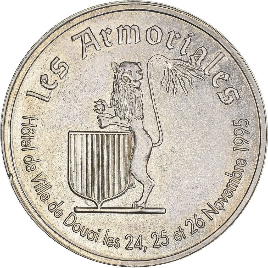 France, Médaille, Les Armoriales, Salon du Blason, Douai, 1995, SPL, Zinc